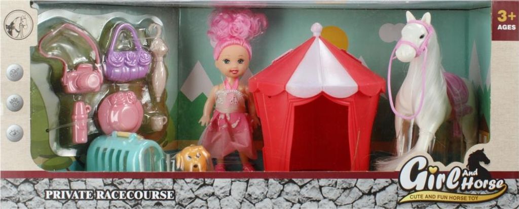 Puppe 9 cm Akc Pferdchen 34 x 14 x 11 Mc Wb 48