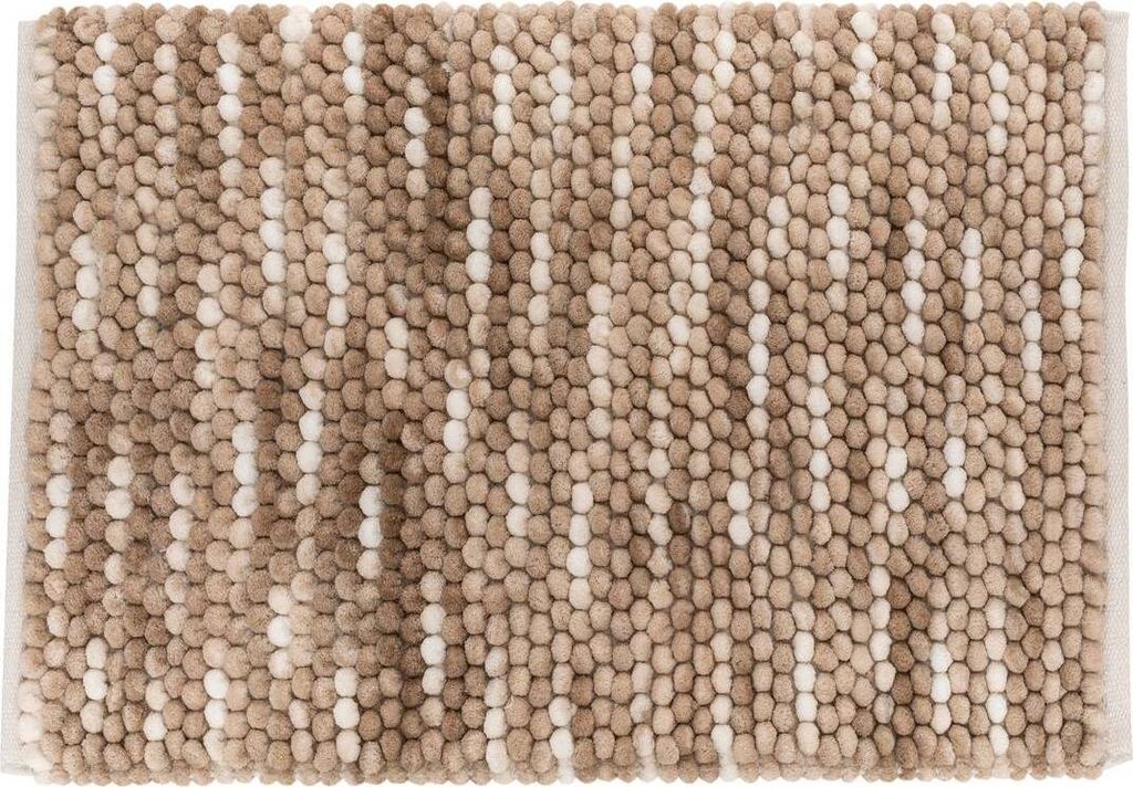 Badematte kugel aus baumwolle beige 75x50cm - 5 five simply smart