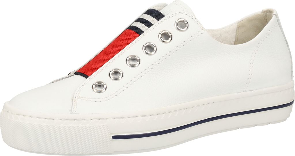 Paul Green Slip-On - Weiß Glattleder Größe: 42 Normal