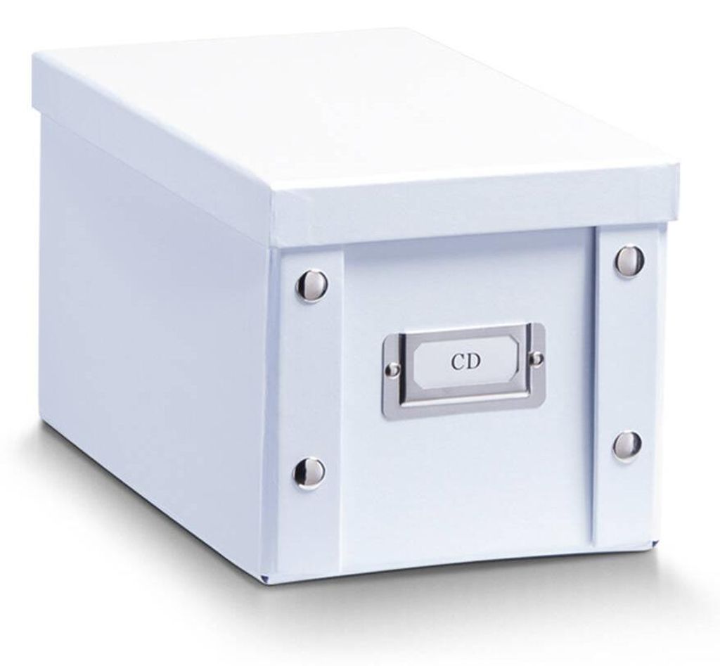 Zeller CD-Box, Pappe, weiß 16,5x28x15 Produktbild 