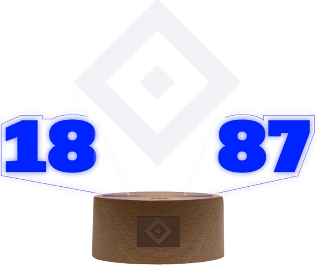 Hamburger SV HSV LED Licht "1887" Produktbild 