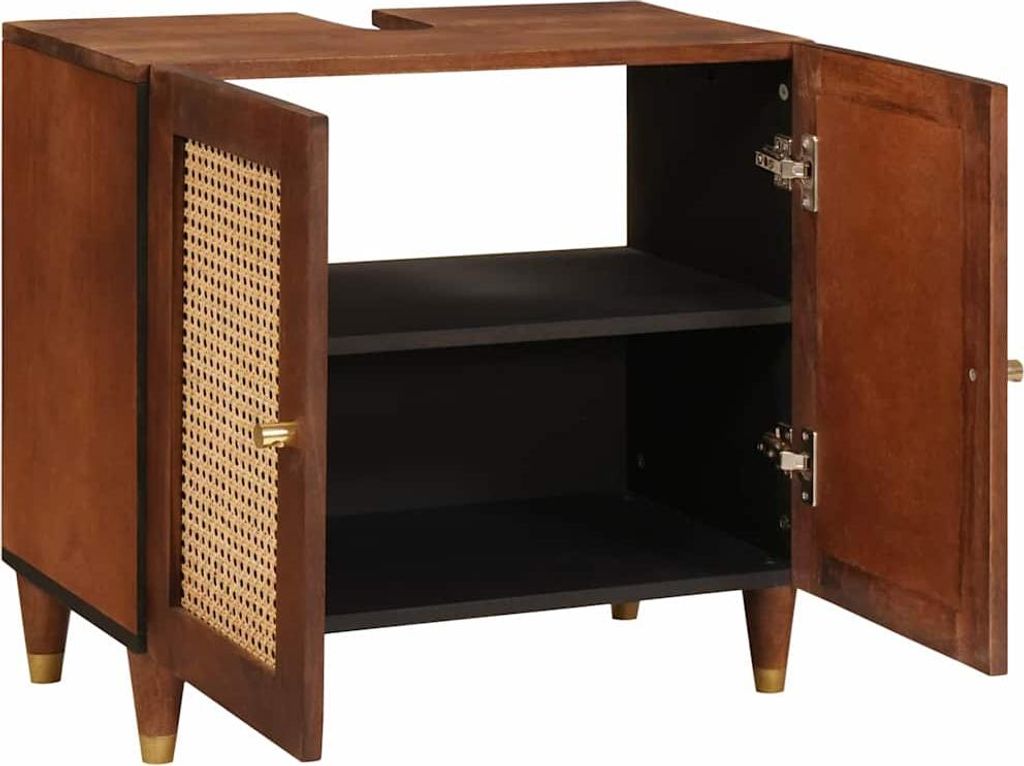 "2026 Aktion"Waschbeckenunterschrank Modernes Design - Badezimmerschrank Badmöbel - Braun 62x33x58 cm Holzwerkstoff DEMöbel 2834793