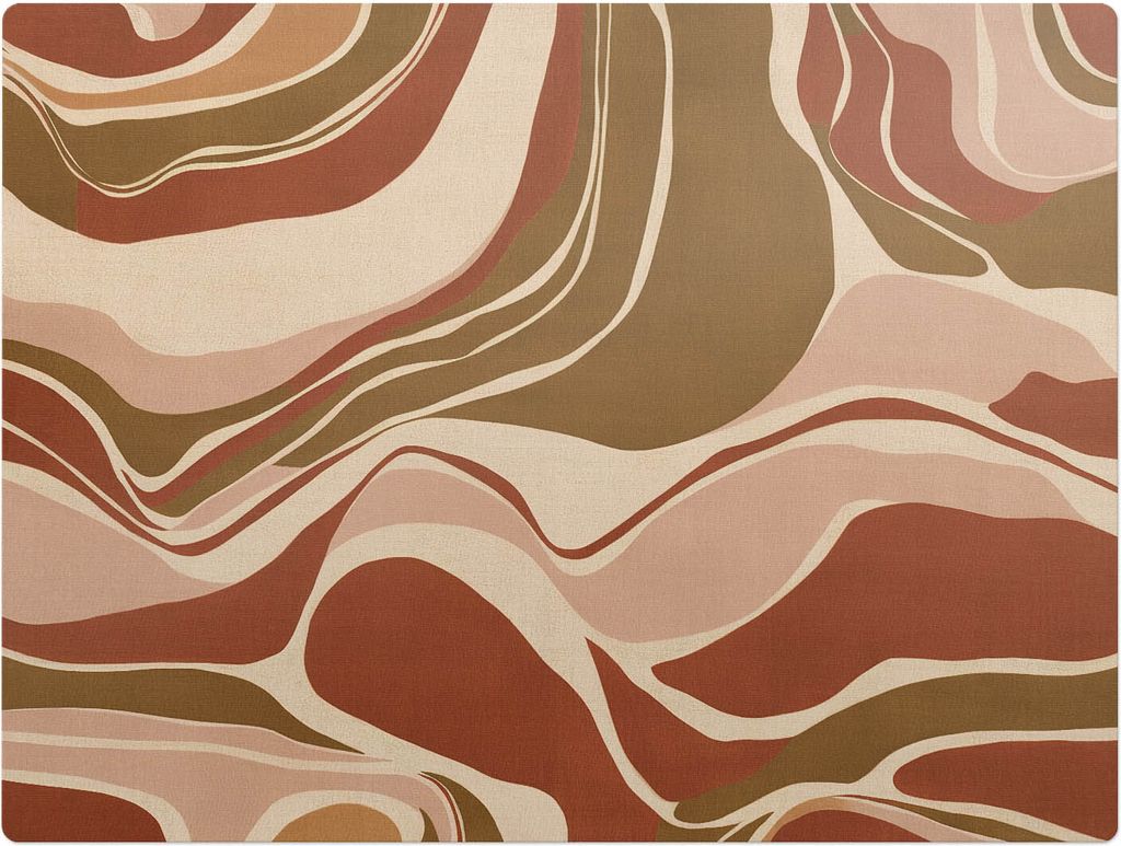 Abstrakte Wellen – Bodenschutzmatte – Rutschfest – Schutzmatte für Büro – Vinylmatte – Stuhlunterlage – 120 x 90 cm
