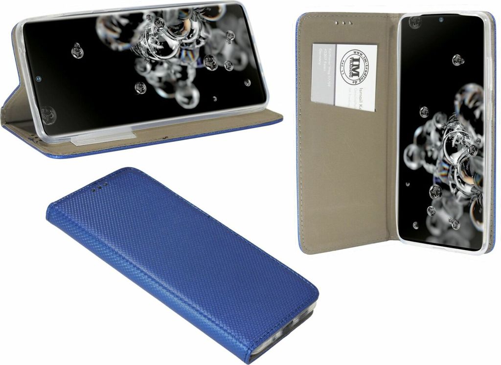 cofi1453 Buch Tasche Smart für SAMSUNG GALAXY S20 ULTRA ( G988B ) Handy Hülle Etui Brieftasche Schutzhülle mit Standfunktion, Kartenfach Blau