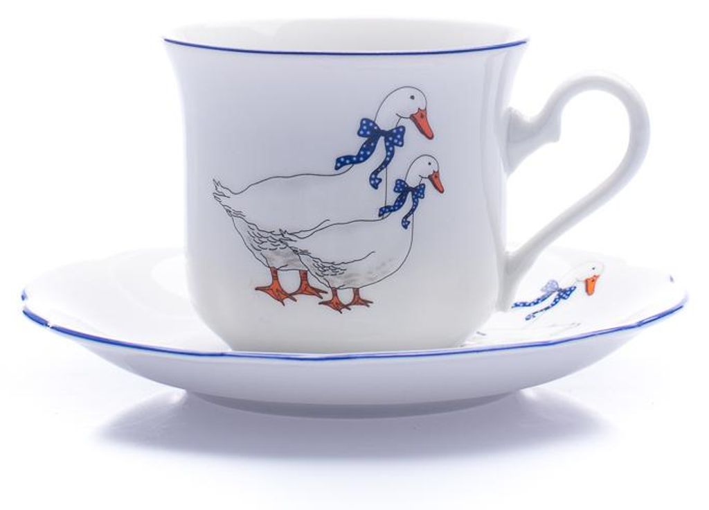 Tasse mit Untertasse, tschechisches Porzellan, 200 ml, Produktbild 