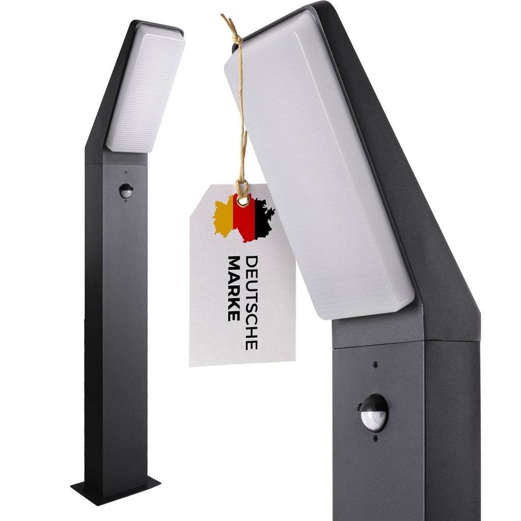 LED Außenstandleuchte EVA mit Bewegungsmelder 12W 1500lm Produktbild 