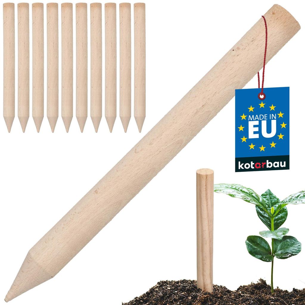 KOTARBAU® 10er Set Pflanzstäbe 30cm Tomaten & Gurken Produktbild 