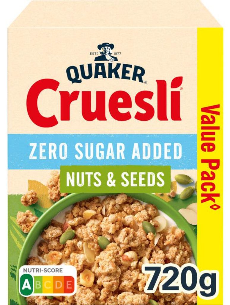 Quaker Nuts & Seeds Zéro Sucre Ajouté, 720g – Mélange sain Image du produit 