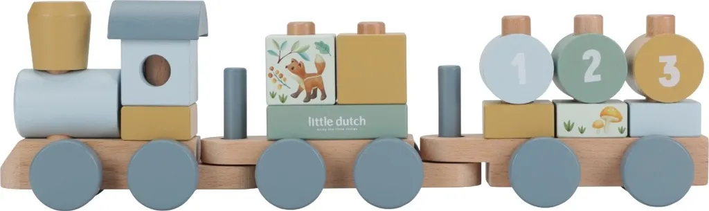 Train à empiler en bois Forest Friends jouet d'éveil pour enfant