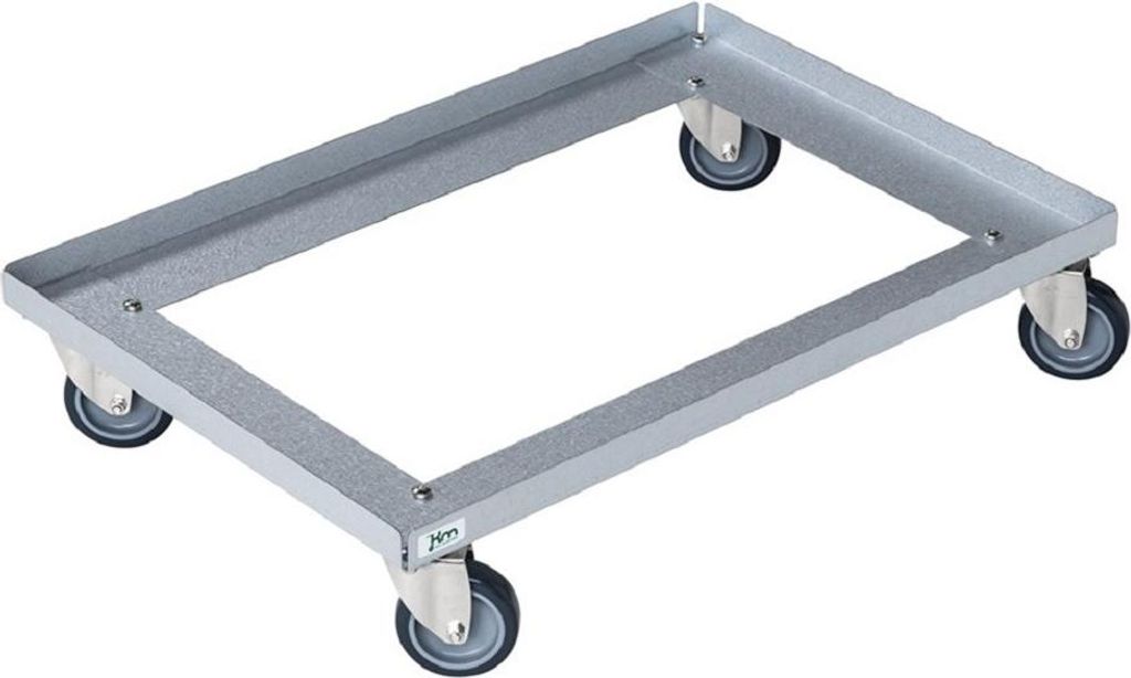 Kistenroller Transportroller für 600 x 400 mm Behälter, 4 Lenkrollen