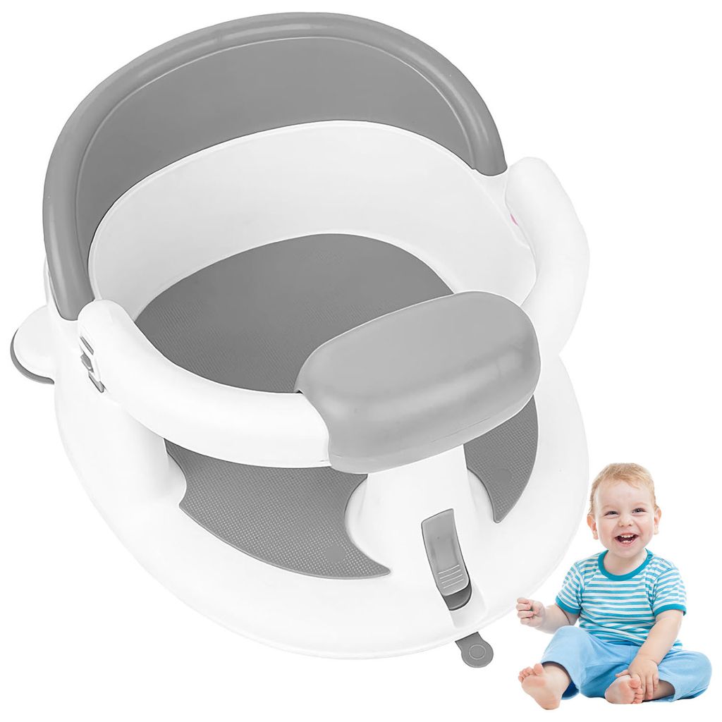 Badewannensitz Baby badesitz ab 6 Monate mit 4-Starken Saugnäpfen Badesessel Baby Bath Seat Neugeborene für Dusche oder Badewanne