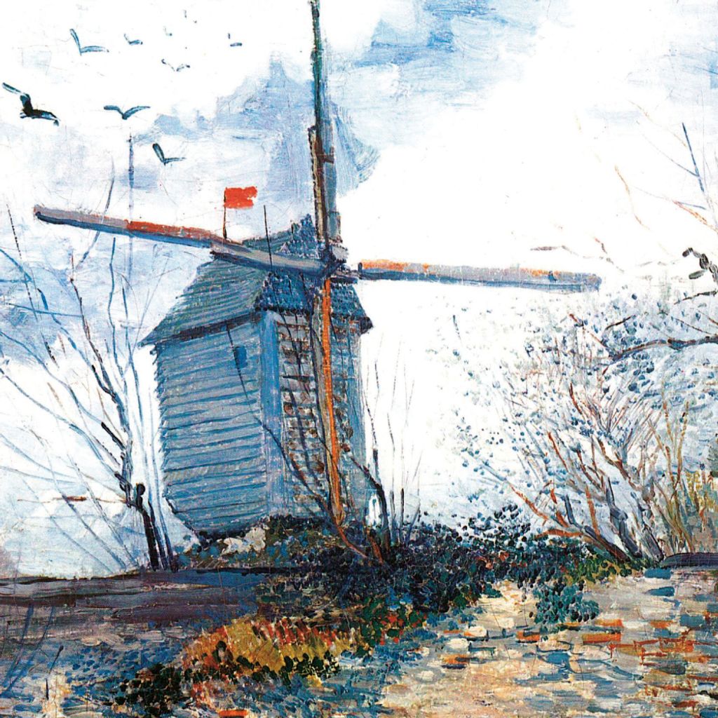 Vincent Van Gogh Kunstdruck Bild - Die Mühle Von La Galette III, 1886 (100 x 100 cm)