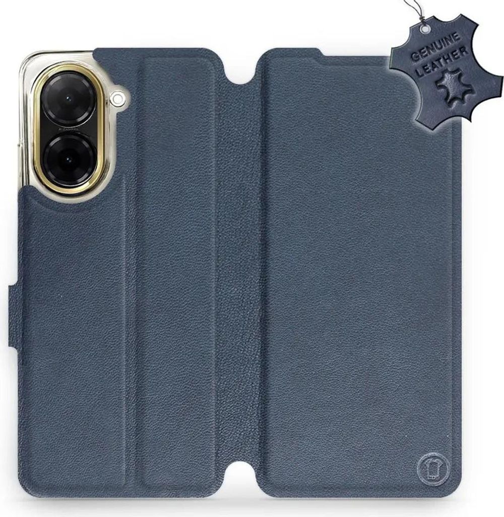 Echtleder Handyhülle für Xiaomi Redmi A5 4G, Mobiwear Leather, Dunkelblau