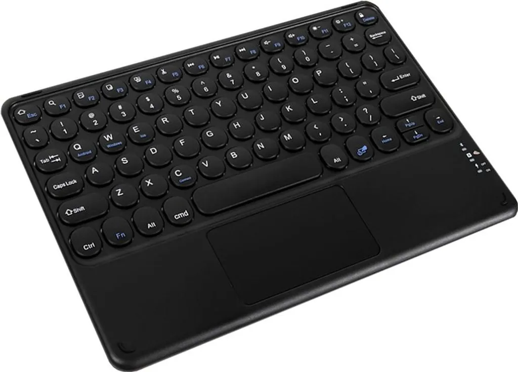 Kit Tastiera Bluetooth Tasti Rotondi Touchpad + Mouse Combo Nero INF