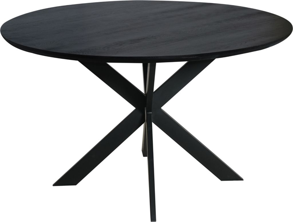 Eichen Esstisch Ferris | Rund 130 cm | Schwarz