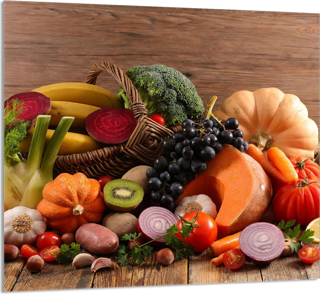 Coprifornelli in Vetro 65x60 per Cucina | Pannello Paraschizzi Design Cibo