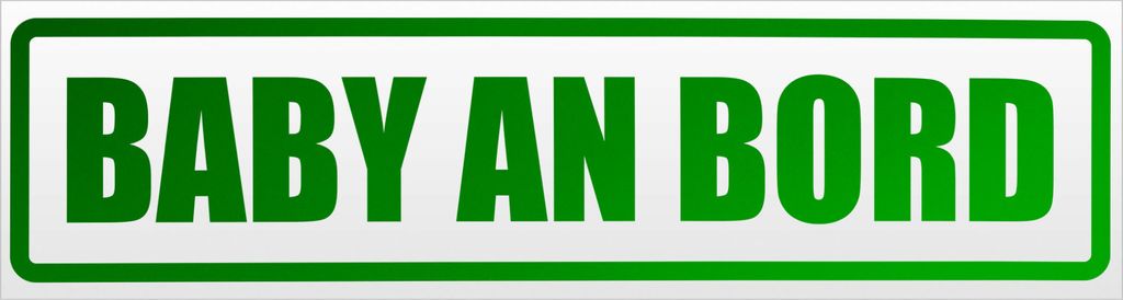 Kiwistar Baby an Bord Magnetschild Schild magnetisch - 45cm Grün - reflektierend - Magnetfolie für Auto PKW Kfz