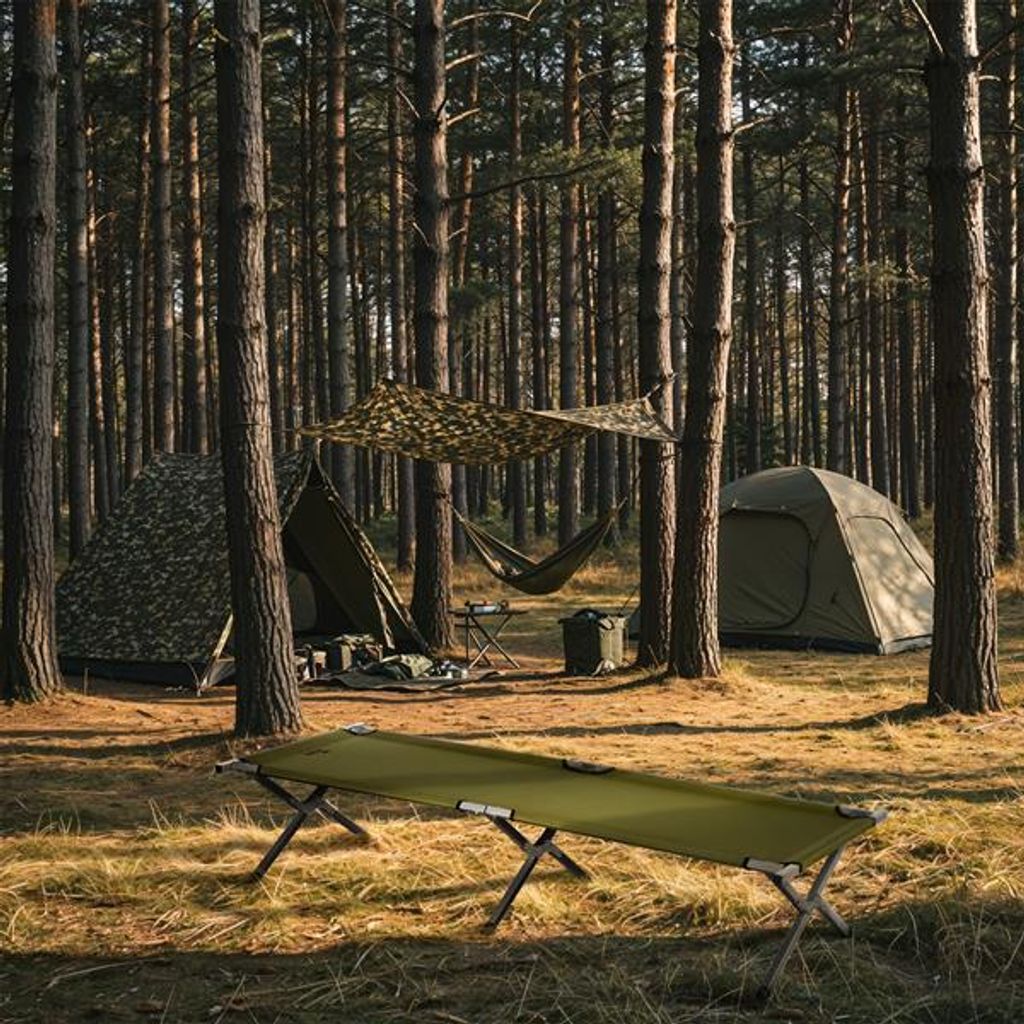 Nc2756 Klappbares Feldbed Grün 200 Cm Nils Camp