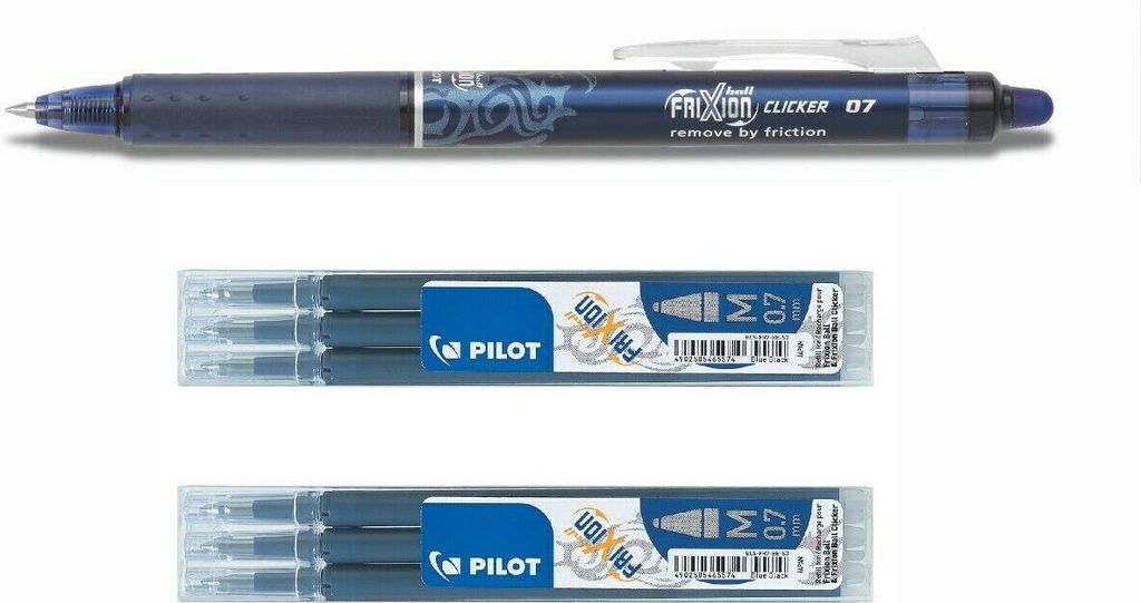 Frixion Clicker 0.7 schwarzblau + 6 Ersatzminen schwarzblau