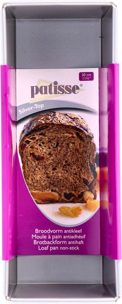 patisse Stampo grande per pane brioche, antiaderente, 39 x 17 cm, profondo 6 ,4 cm, medio, grigio