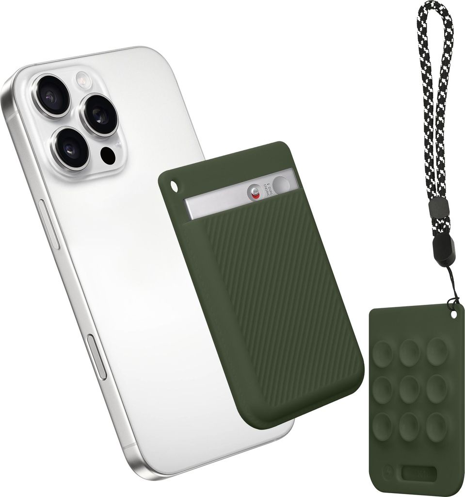 kwmobile Sprachrekorder Schutzhülle kompatibel mit PLAUD Note AI Voice Recoder Hülle - Case für Diktiergerät mit Smartphone Befestigung - Dunke...