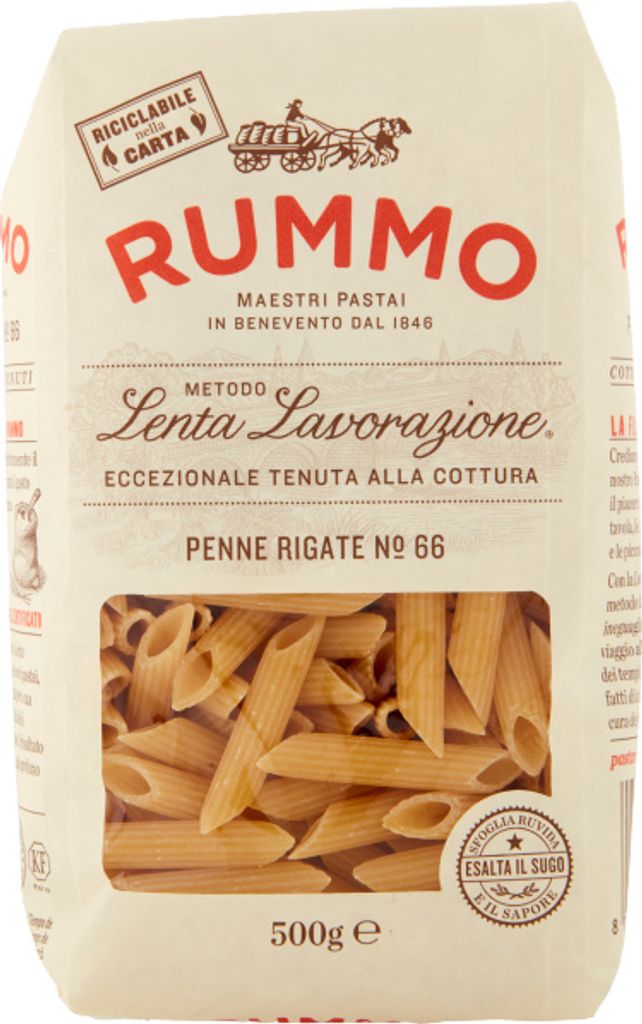 Penne Rigate Nudeln n. 66 500g - Rummo Produktbild 
