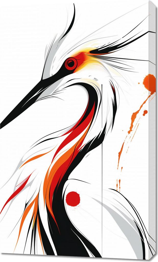 Bild 60x100cm Storch