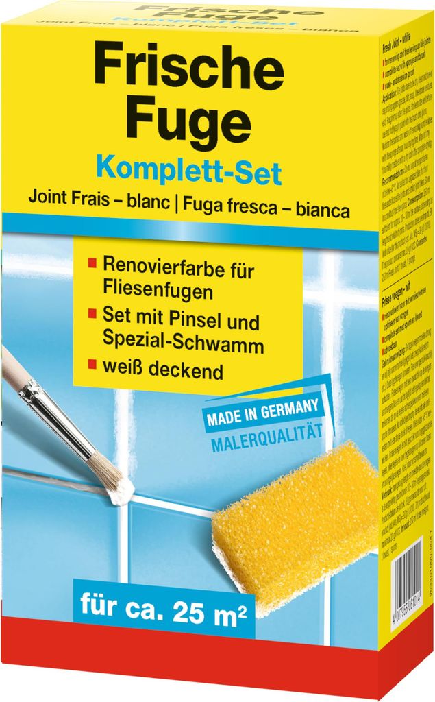 Baufan Frische Fuge Fugenmörtel Set, 250 ml, weiß, wasch- Produktbild 
