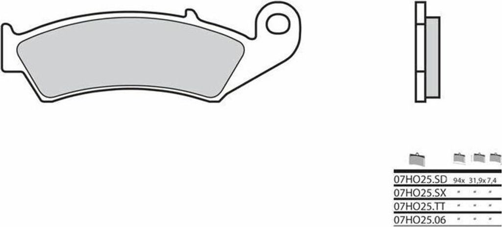 Brembo Bremsbeläge 07HO25SD Sinter-Metall vorne & hinten mit Zulassung
