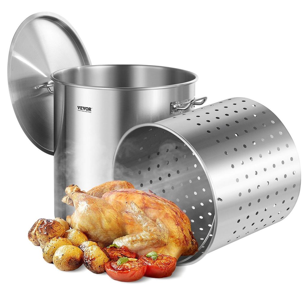 Pentola per brodo in acciaio inox VEVOR, pentola da 79,5 Immagine del prodotto 