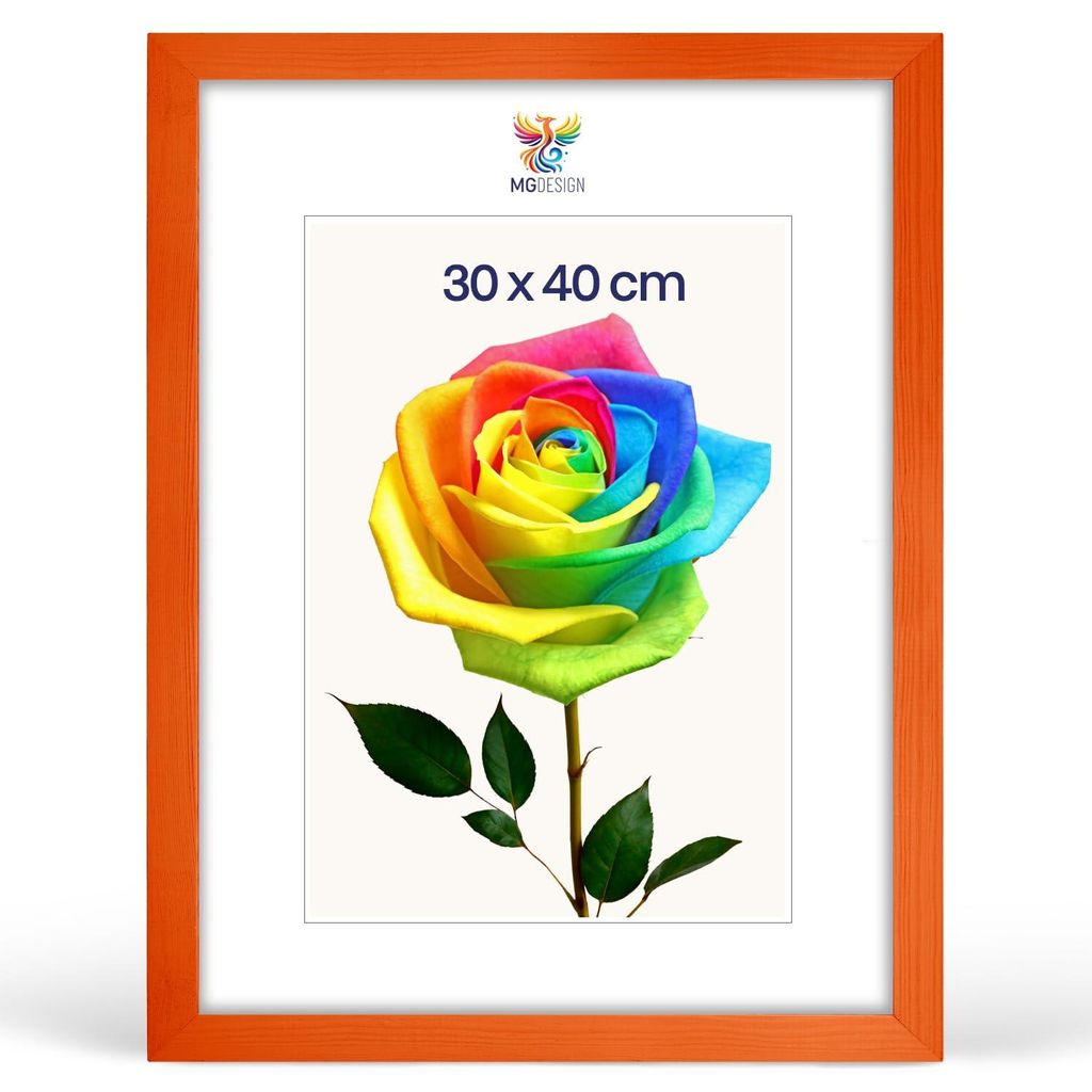 MG Design Bilderrahmen 30 x 40 cm - Fotorahmen mit Orange Produktbild 