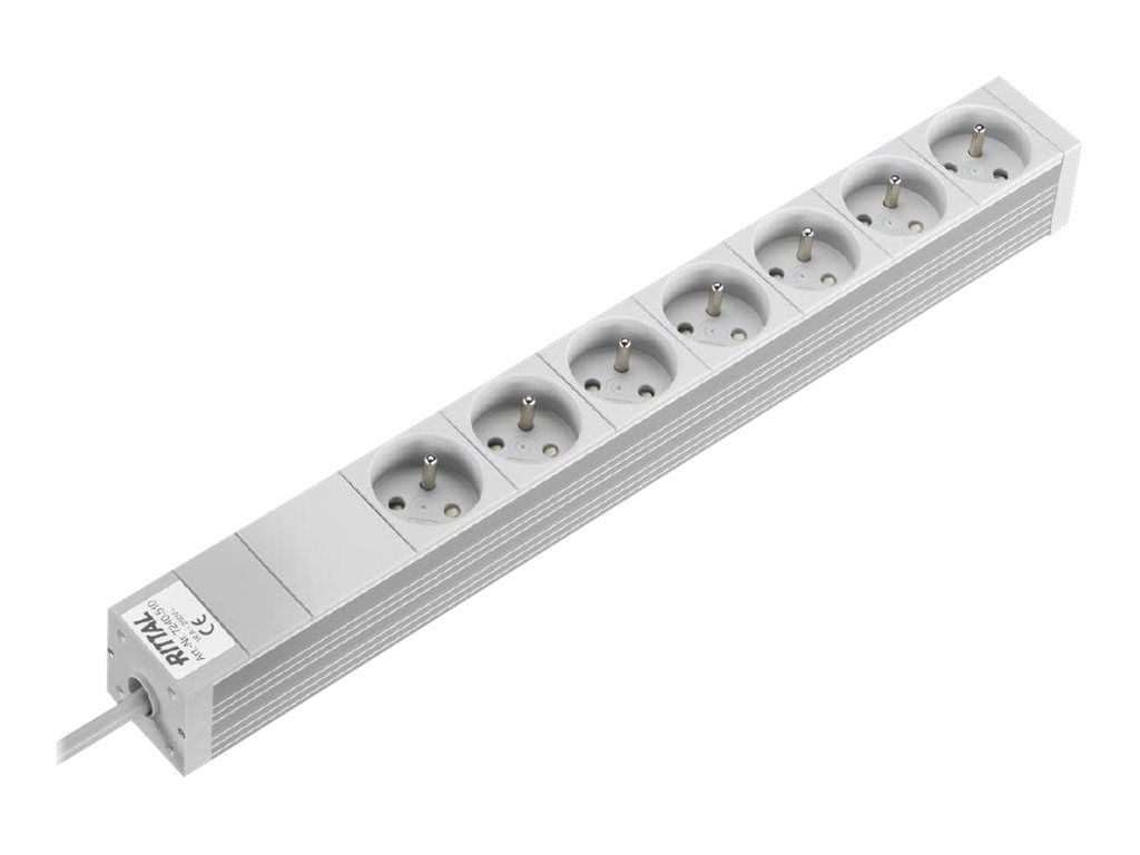 Rittal 7240.510, 2 m, Drinnen, Typ F, Weiß, Aluminium, Polycarbonat, 7 AC-Ausgänge