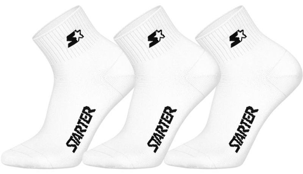 Starter 3pk Quarter Socks (46) 43/46 White Obrázek produktu 