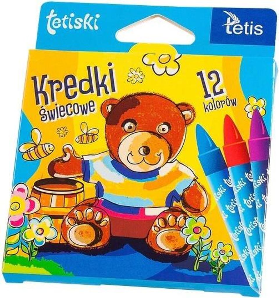 Tetis Wachsmalstifte, 12 Farben, 12 Sets