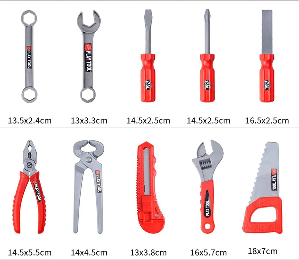 Mallette d'outils bricolage enfant avec perceuse et établi de réparation - 2