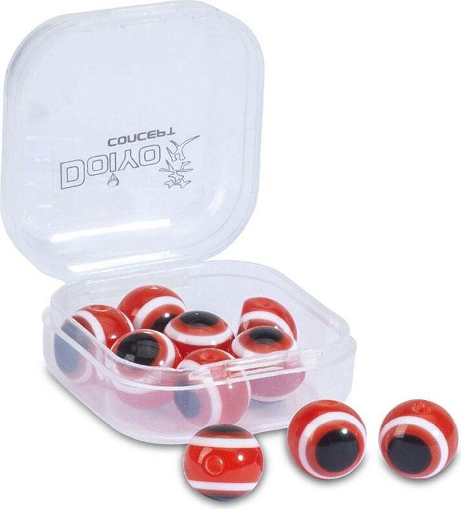 Doiyo Szuki Eyed Glass Beads Red 10 mm