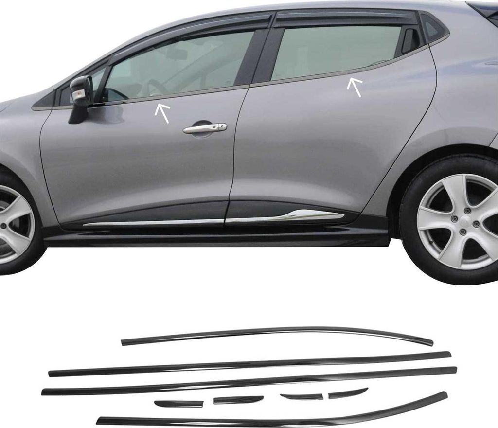 Listwy okienne do Renault Clio hatchback 2012-2019 chrom Zdjęcie produktu 
