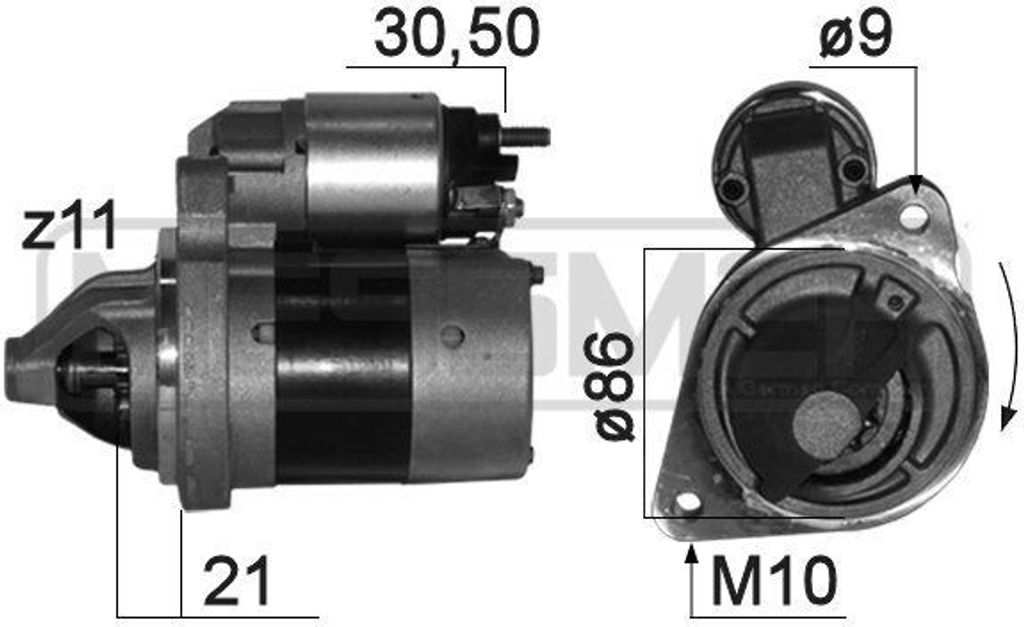 ERA 220839 Starter Anlasser 1kW für FORD Fiesta Mk6 Schrägheck (JA8, JR8) 12V
