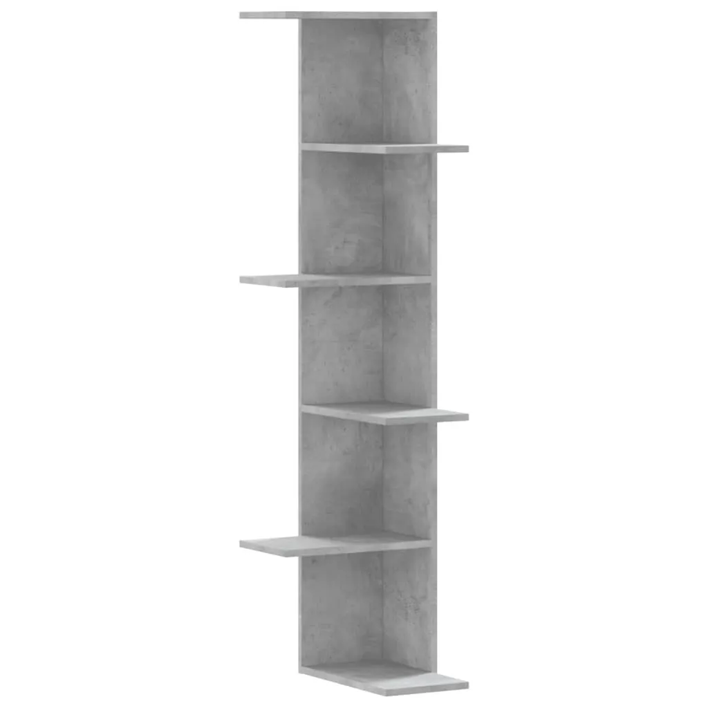 Scaffale Angolare Salvaspazio 140cm Grigio Cemento | vidaXL Parete