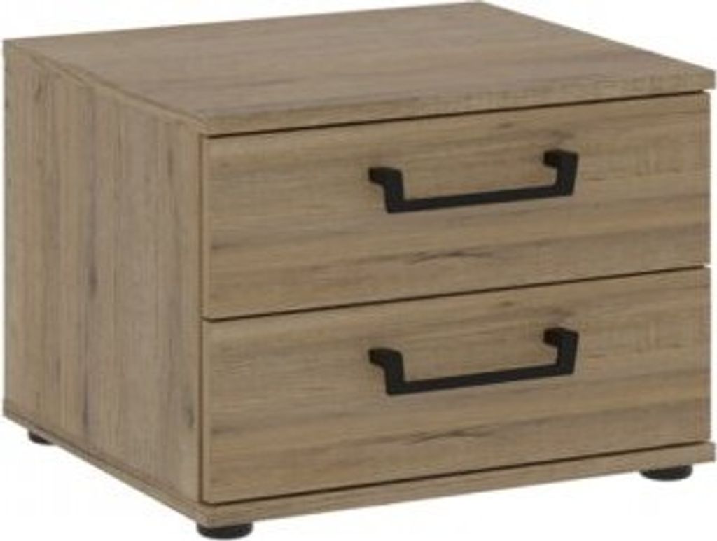 Furniture24 Nachtschrank Oriental Tree HUDK011 Nachttisch Nachtkästchen mit 2 Schubladen