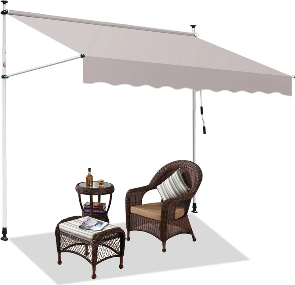 SWANEW Tenda da sole resistente ai raggi UV e all'acqua, retrattile 3,5M, Beige