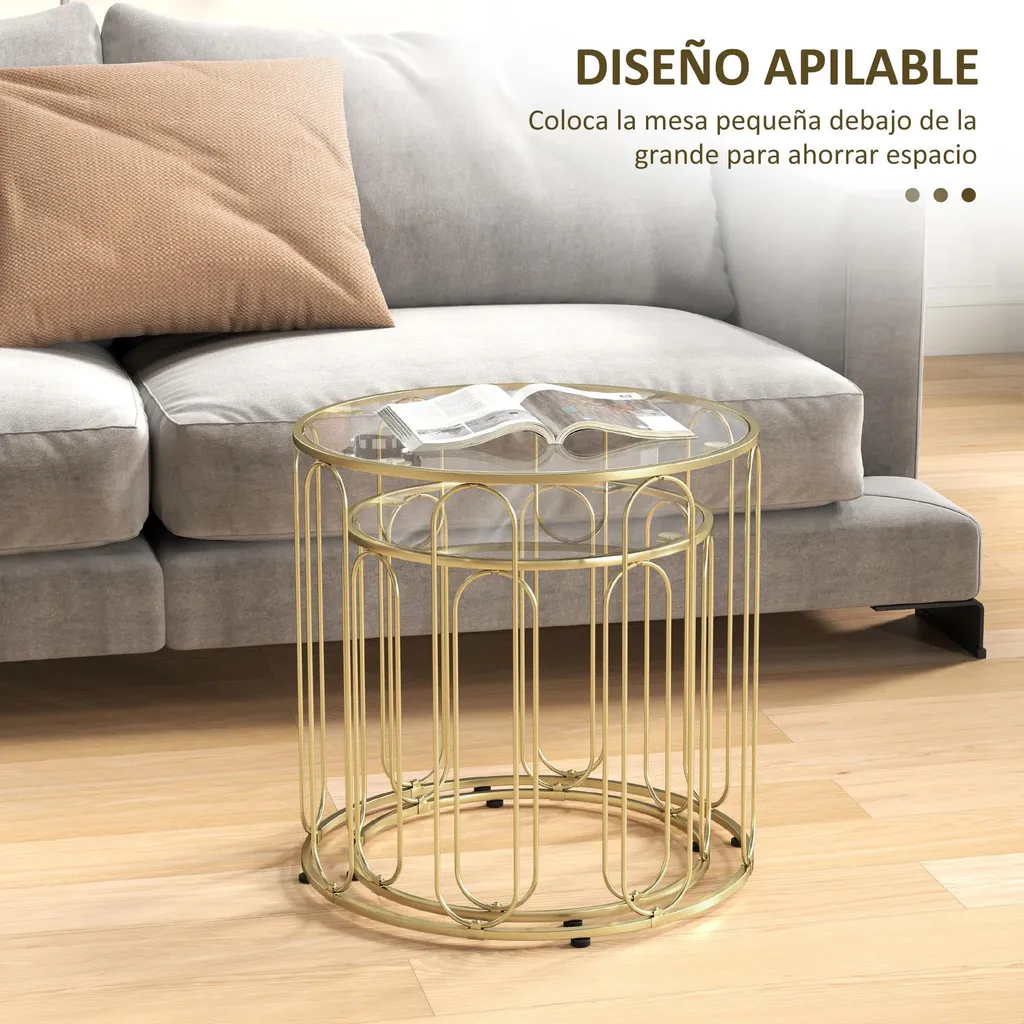 Tables d'Appoint Or Gain de Place - Solution Déco pour Petits Salons
