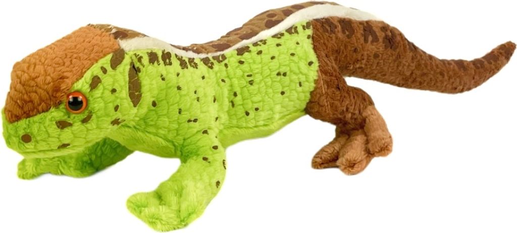 Kuscheltier Zauneidechse grün 38 cm Plüscheidechse