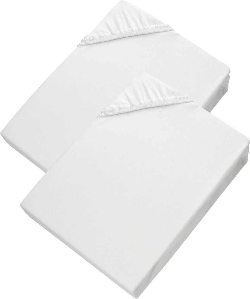 ESPRIT Spannbettlaken PREMIUM Weiss 100 x 200 cm - 2er Set Produktbild 