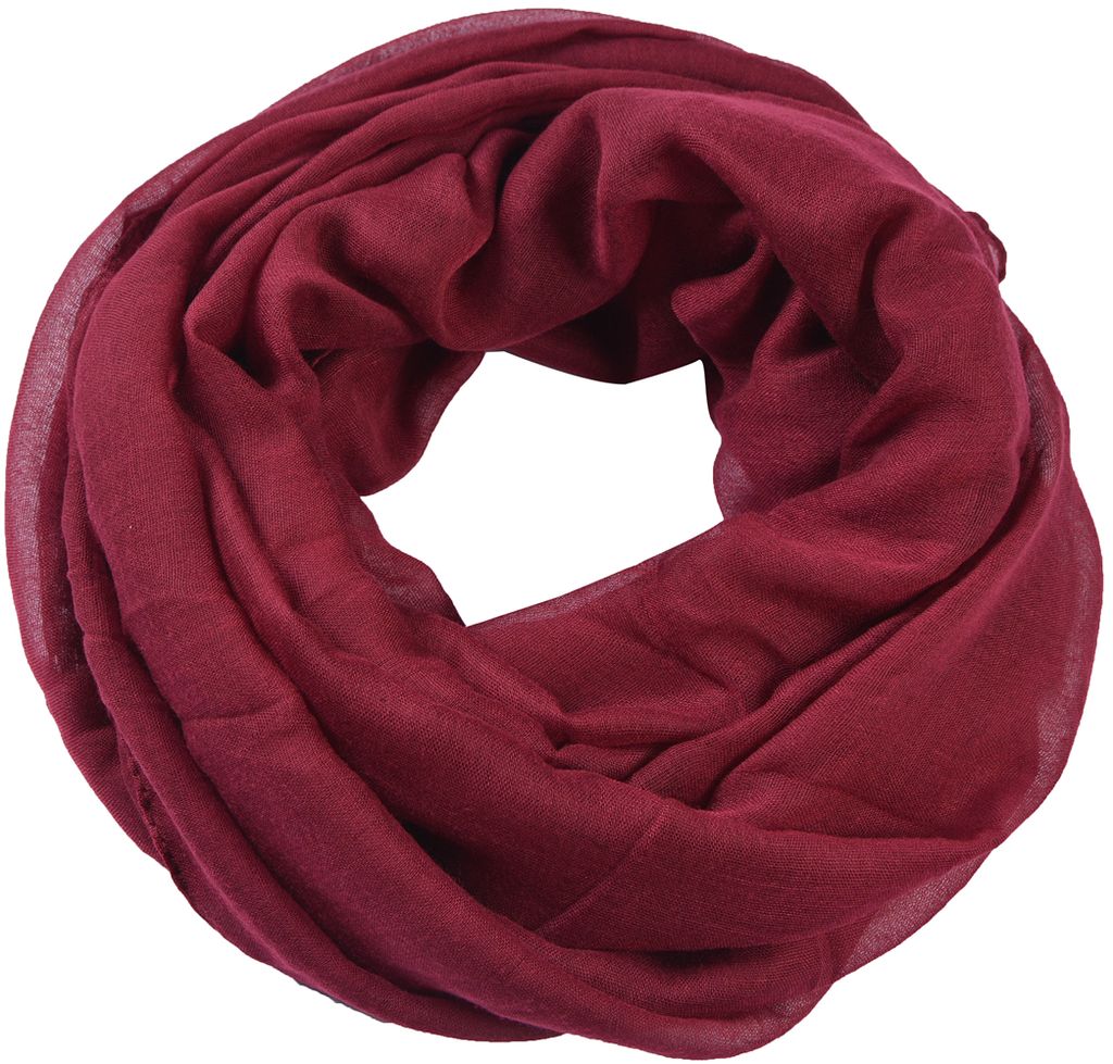 Crinkle Schal Rund Weinrot Produktbild 