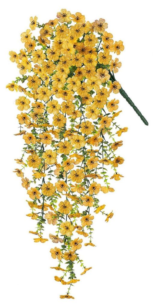 Künstliche Veilchenranke, künstliche Hängepflanze für Frühling und Sommer, drinnen und draußen, Wanddekoration für Haus, Garten, Terrasse, H...