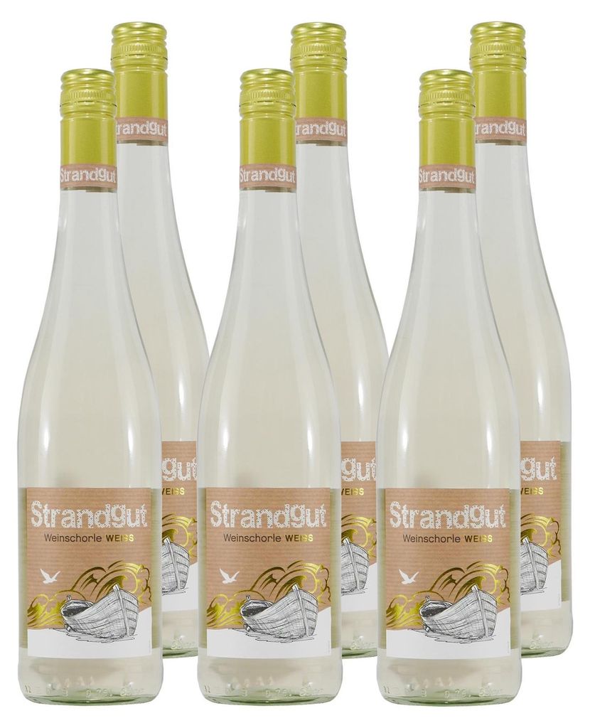 Strandgut Weinschorle Weiß (6 x 0,75L) Produktbild 