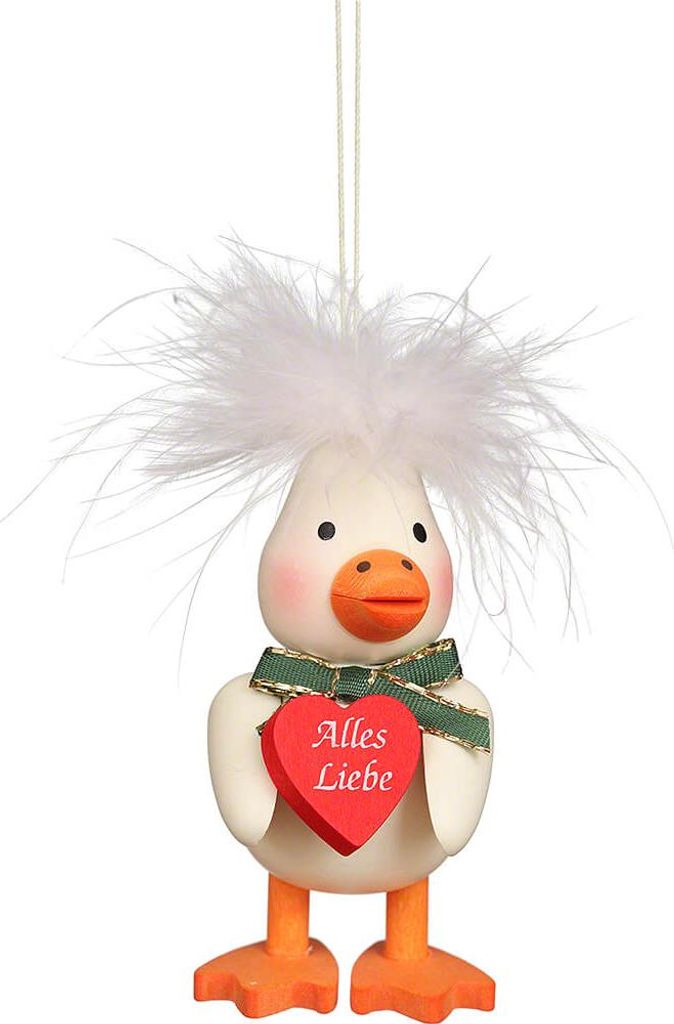 Osterschmuck Federentlein "Alles Liebe" (10cm) von Produktbild 