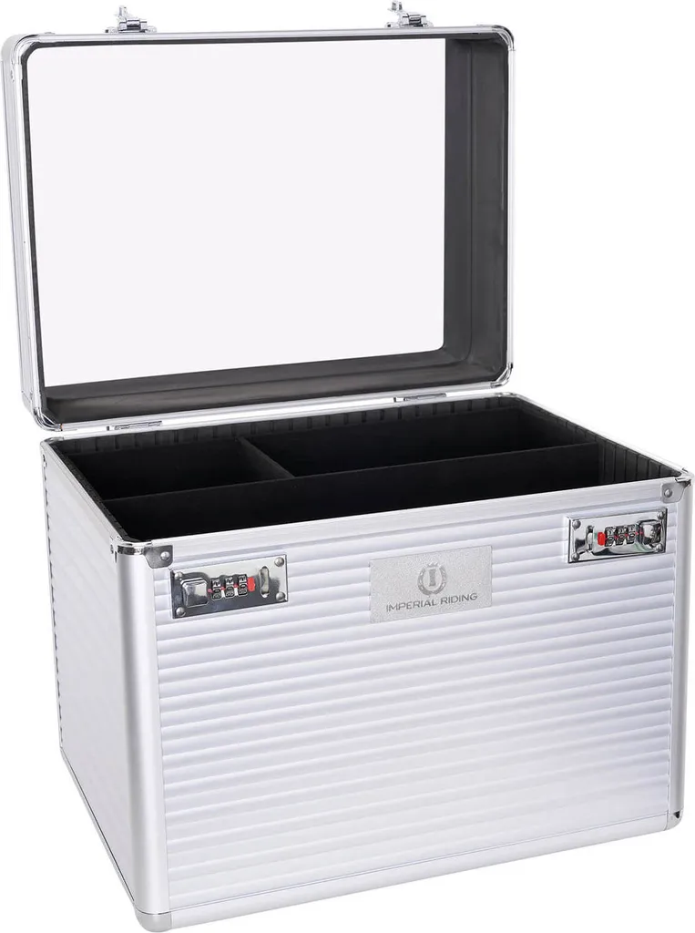 Mallette de pansage équitation IRHShiny Classic Silver - Coffre de soin