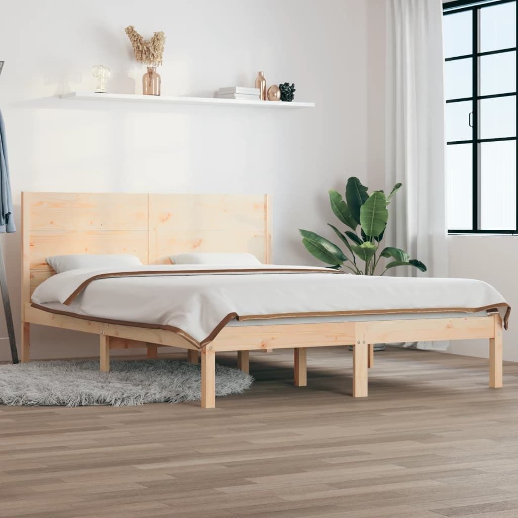 Maison Exclusive - Massivholzbett ohne Matratze 160x200 cm Kiefernholz